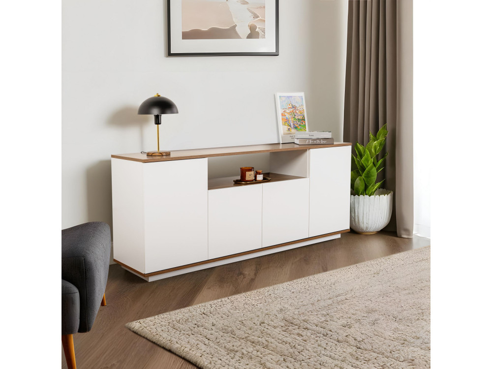 Arista" wooden sideboard - 180 x 44 x 75 cm - White