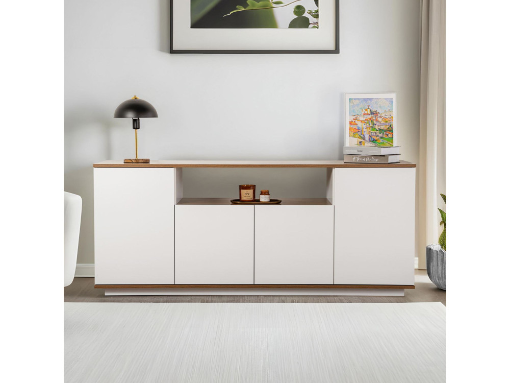 Arista" wooden sideboard - 180 x 44 x 75 cm - White