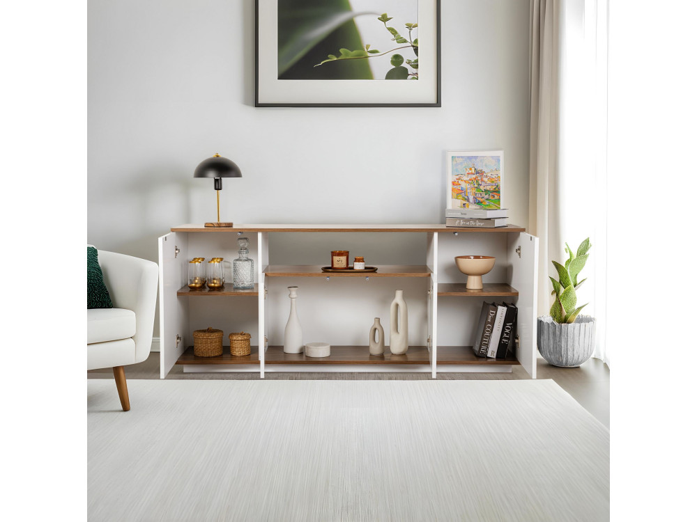 Arista" wooden sideboard - 180 x 44 x 75 cm - White