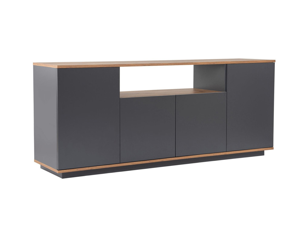 Arista" wooden sideboard - 180 x 44 x 75 cm - Charcoal grey