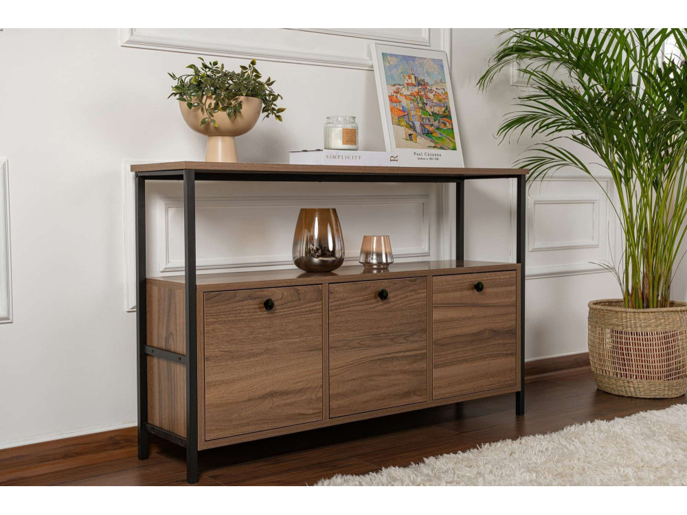 Solace" wooden sideboard - 120 x 30 x 77 cm - Brown
