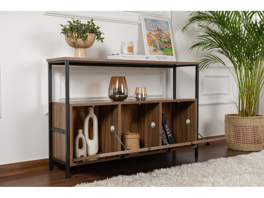 Solace" wooden sideboard - 120 x 30 x 77 cm - Brown