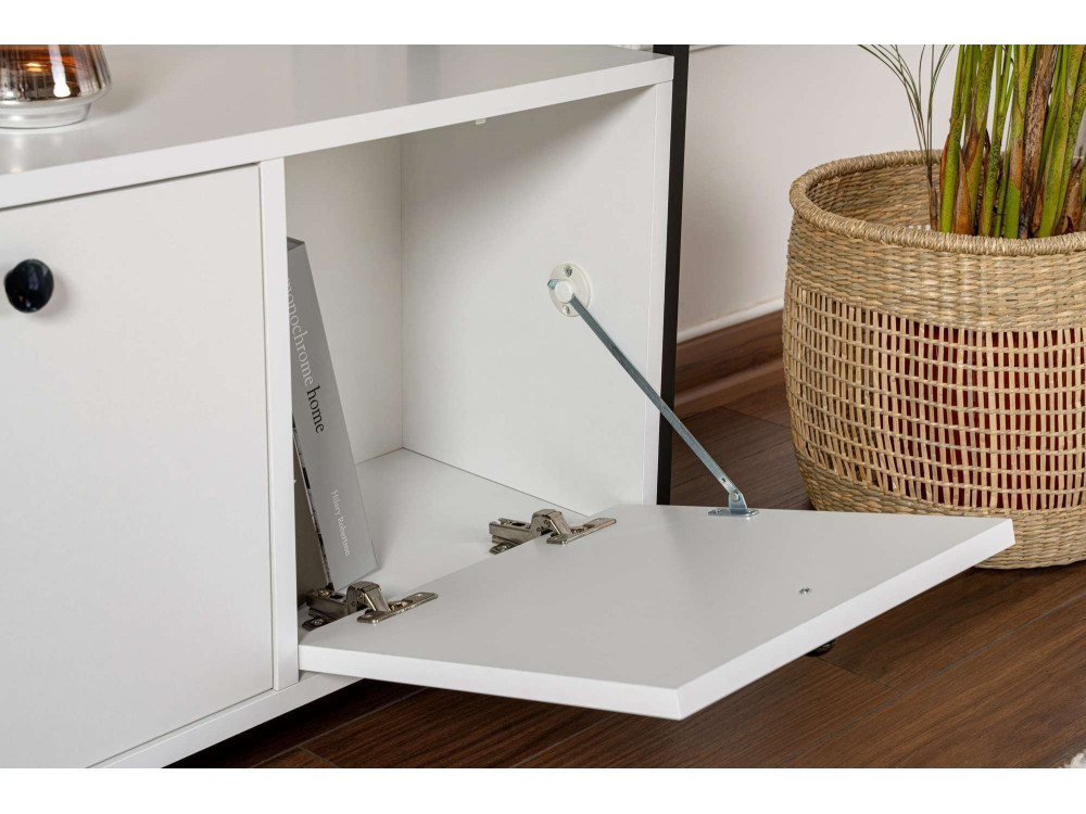 Solace" wooden sideboard - 120 x 30 x 77 cm - White