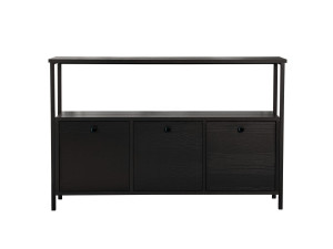 Solace" wooden sideboard - 120 x 30 x 77 cm - Black