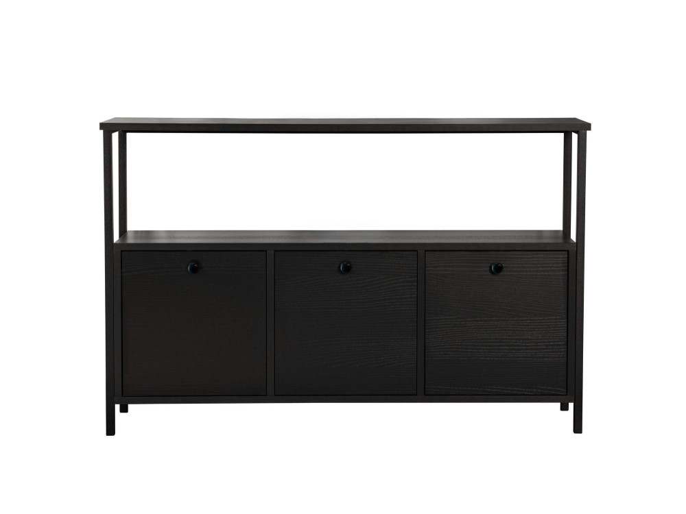 Solace" wooden sideboard - 120 x 30 x 77 cm - Black