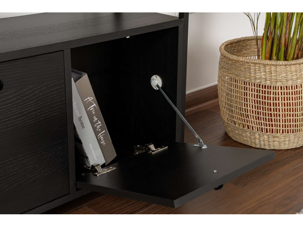 Solace" wooden sideboard - 120 x 30 x 77 cm - Black