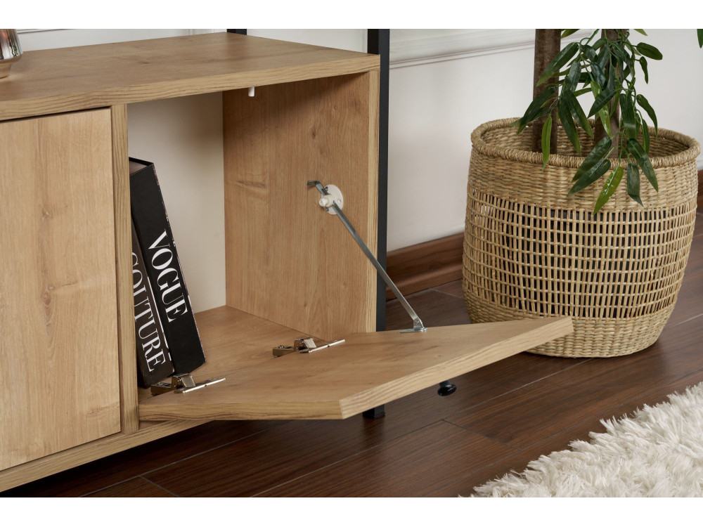 Solace" wooden sideboard - 120 x 30 x 77 cm - Beige