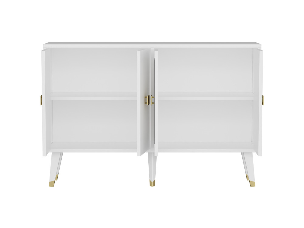 Ahart" wooden sideboard - 120 x 30 x 80 cm - White