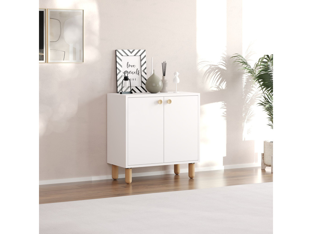 Lina" wooden sideboard - 72 x 36 x 73 cm - White