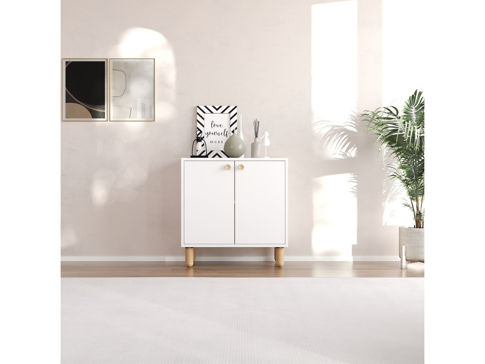 Lina" wooden sideboard - 72 x 36 x 73 cm - White