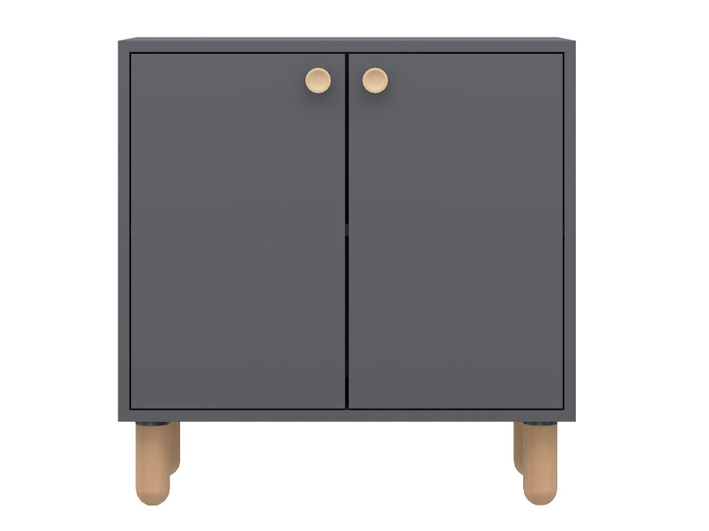 Lina" wooden sideboard - 72 x 36 x 73 cm - Anthracite grey