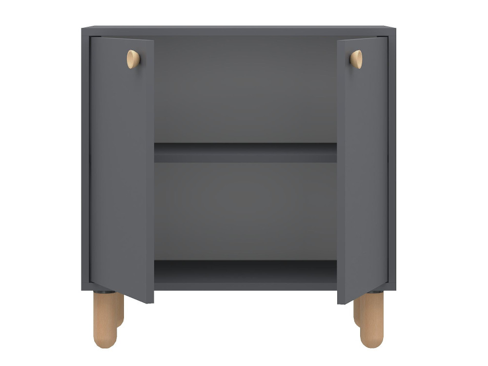 Lina" wooden sideboard - 72 x 36 x 73 cm - Anthracite grey
