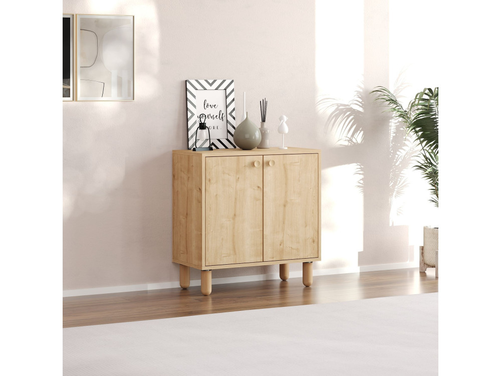 Lina" wooden sideboard - 72 x 36 x 73 cm - Beige