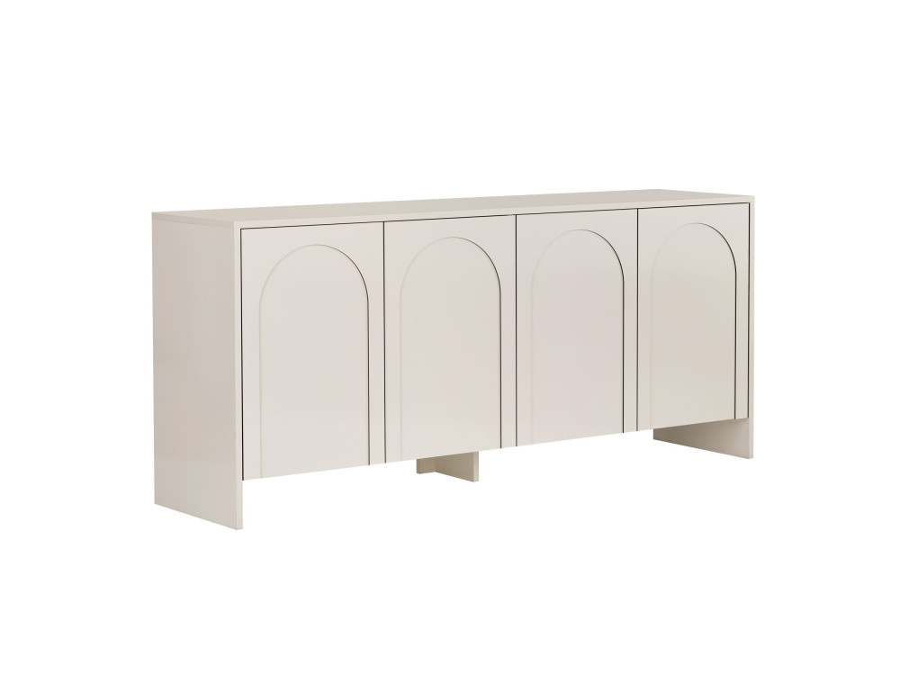 Arlen" wooden sideboard - 180 x 45 x 80 cm - Cream