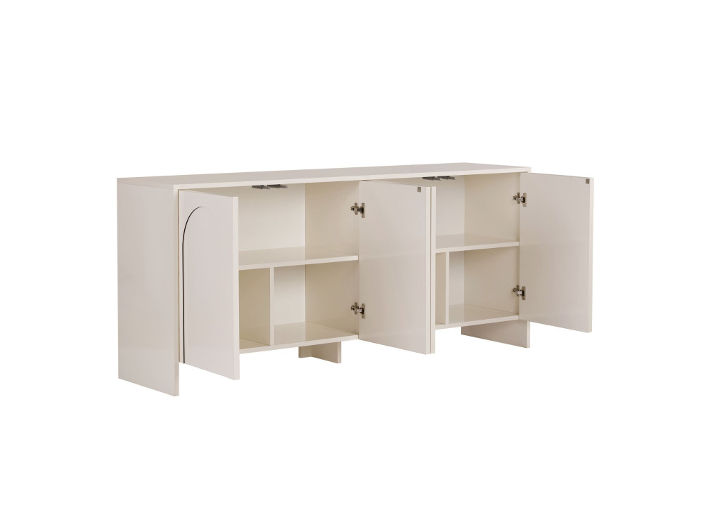 Arlen" wooden sideboard - 180 x 45 x 80 cm - Cream