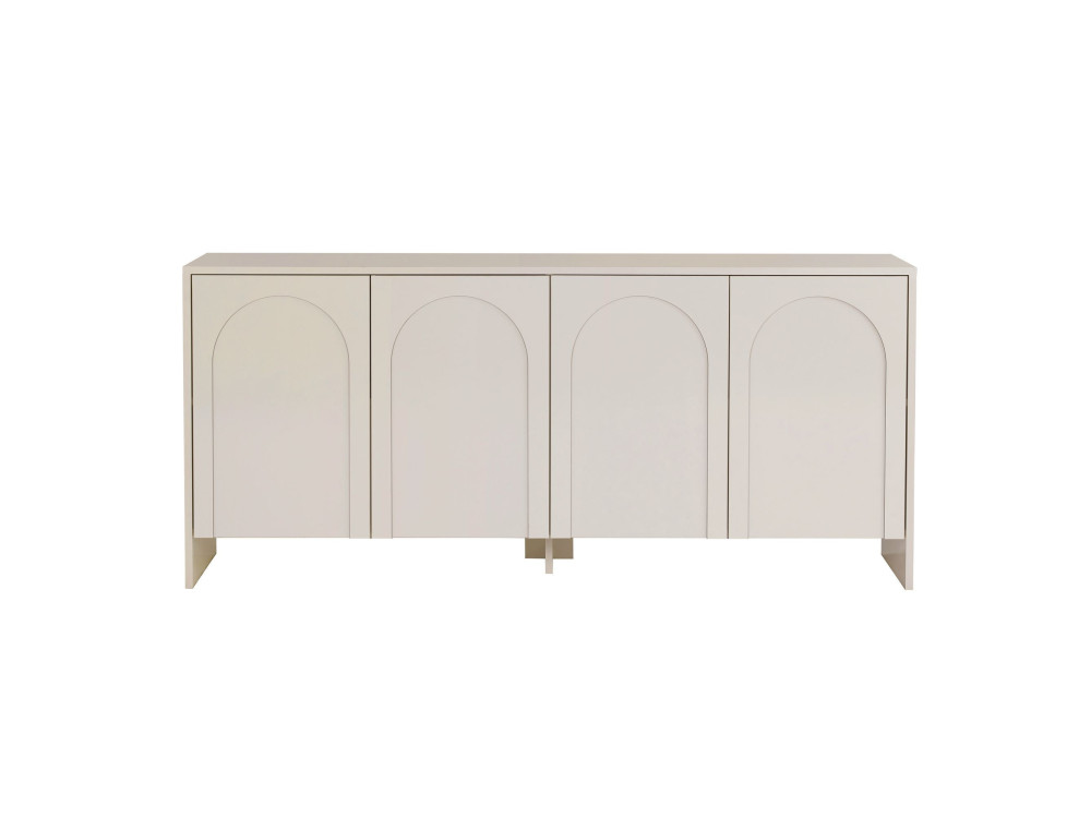 Arlen" wooden sideboard - 180 x 45 x 80 cm - Cream