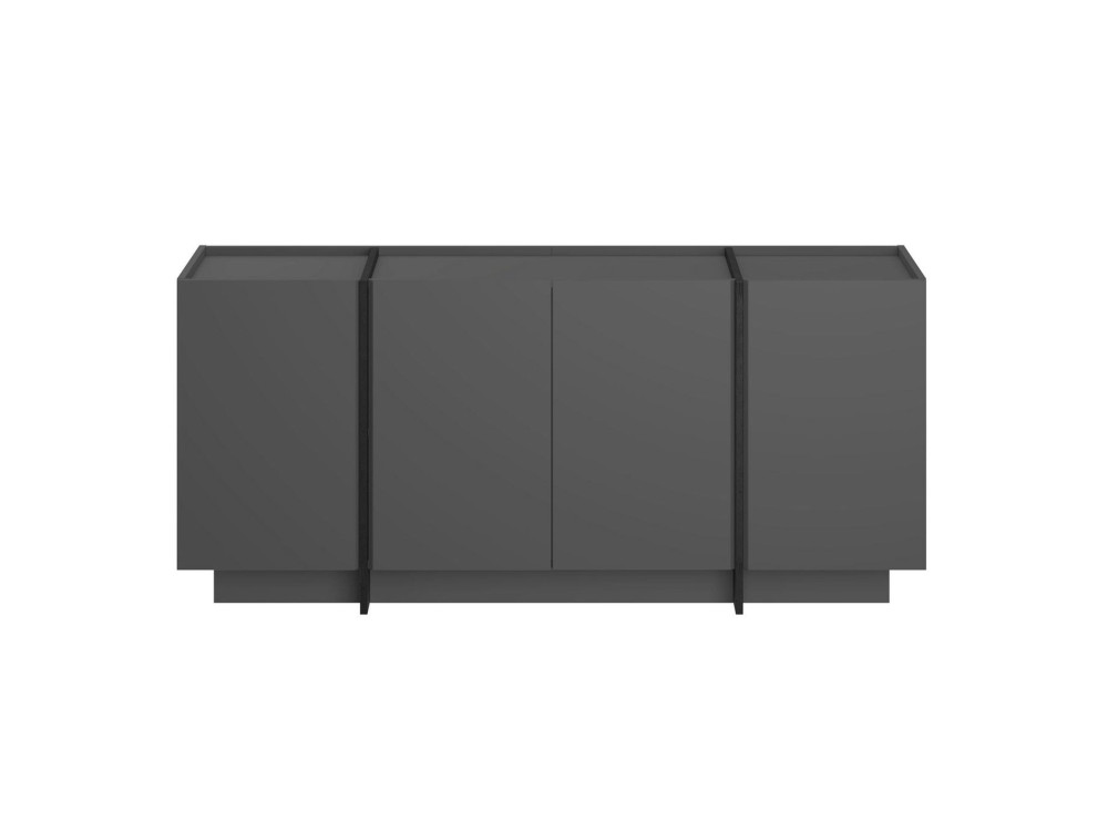 Dorma" wooden sideboard - 180 x 45 x 80 cm - Anthracite / Black