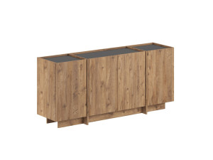 Dorma" wooden sideboard - 180 x 45 x 80 cm - Atlantic Pine / Anthracite