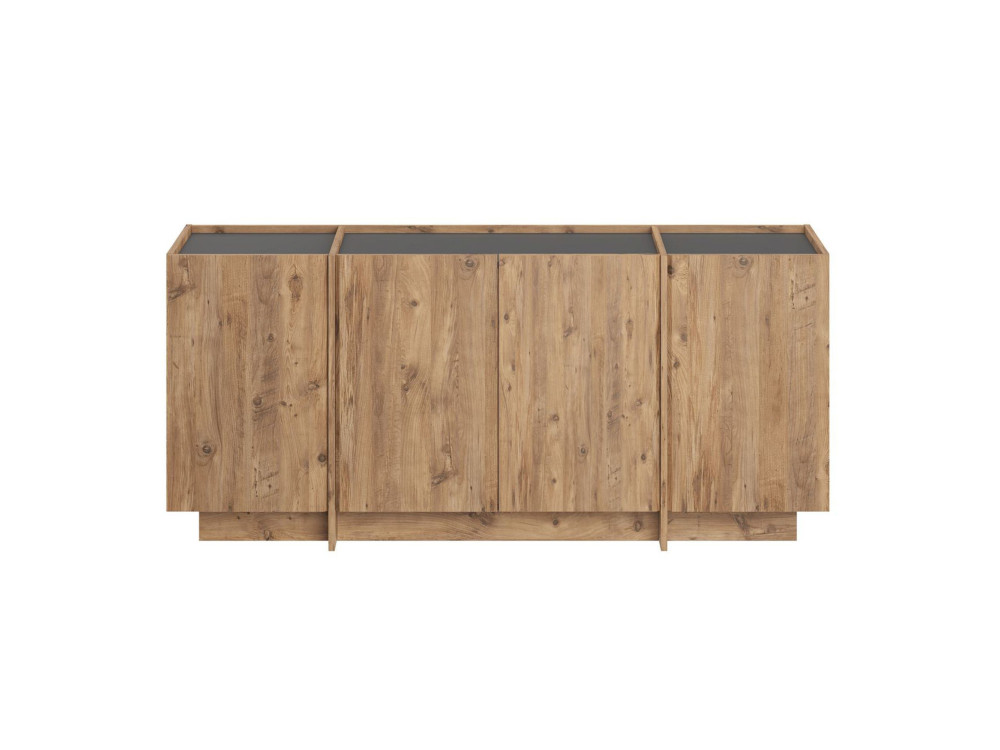 Dorma" wooden sideboard - 180 x 45 x 80 cm - Atlantic Pine / Anthracite
