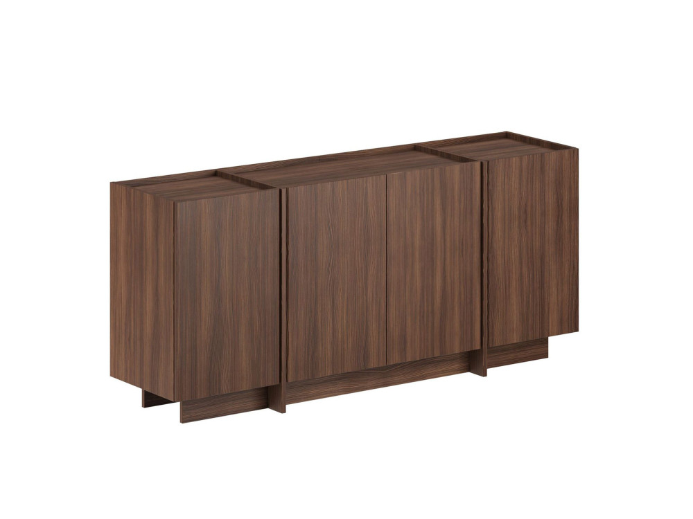Dorma" wooden sideboard - 180 x 45 x 80 cm - Walnut Milano