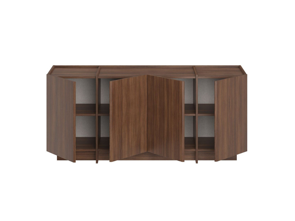 Dorma" wooden sideboard - 180 x 45 x 80 cm - Walnut Milano