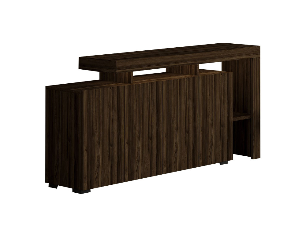 Beliz" wooden sideboard - 170 x 35 x 80 cm - Walnut