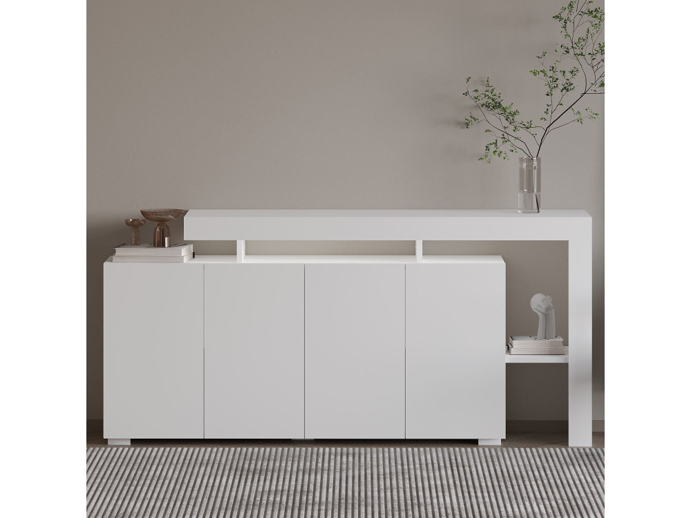 Beliz" wooden sideboard - 170 x 35 x 80 cm - White