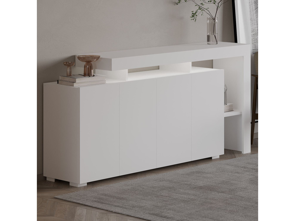 Beliz" wooden sideboard - 170 x 35 x 80 cm - White