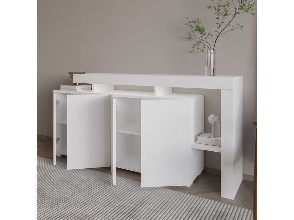 Beliz" wooden sideboard - 170 x 35 x 80 cm - White