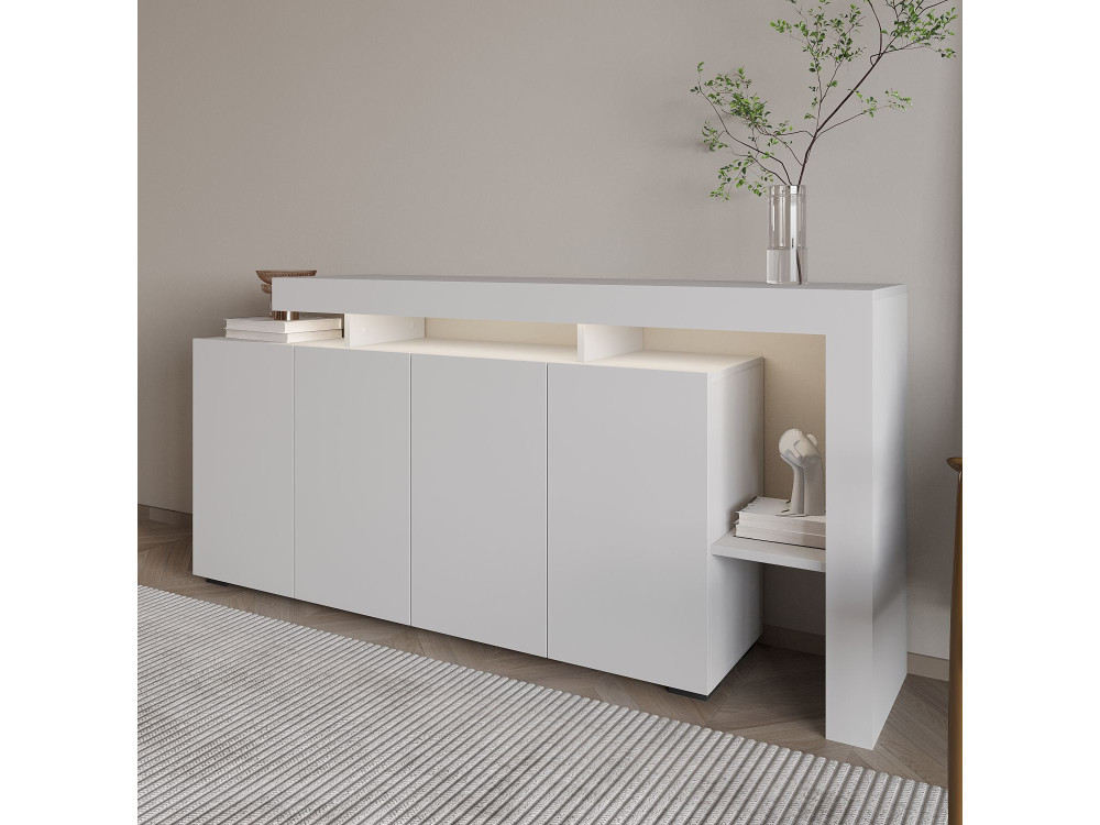 Beliz" wooden sideboard - 170 x 35 x 80 cm - White