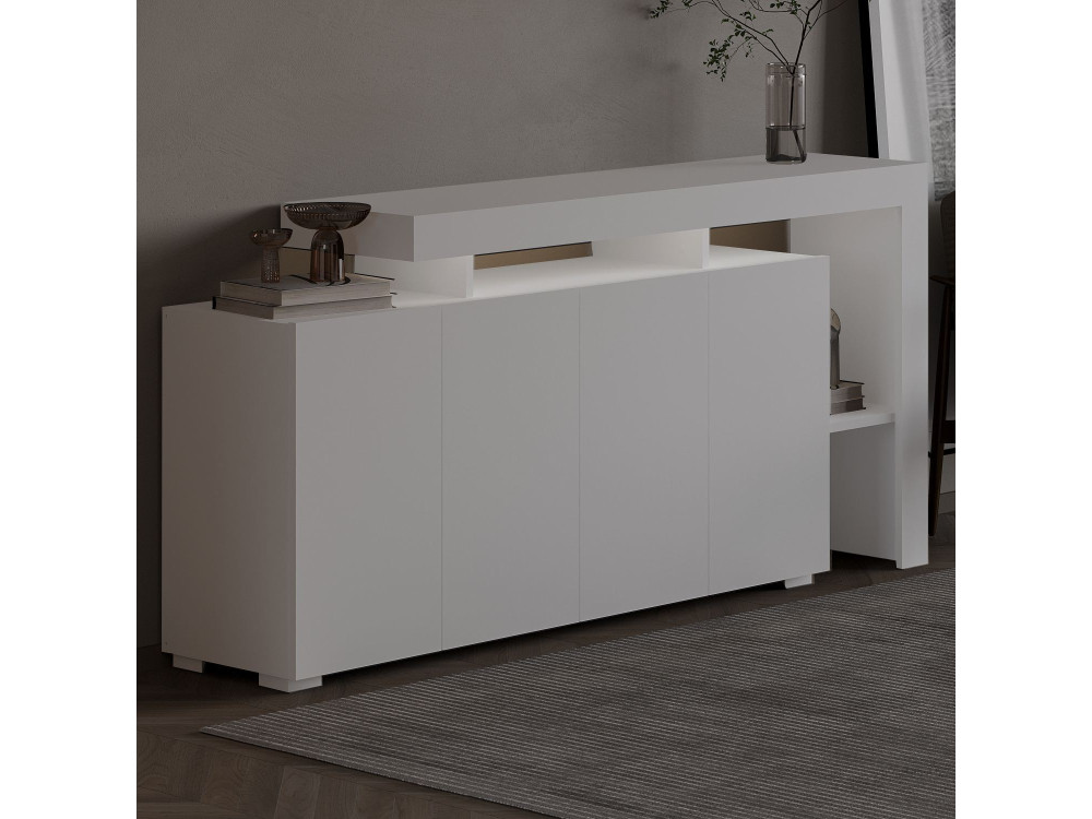 Beliz" wooden sideboard - 170 x 35 x 80 cm - White