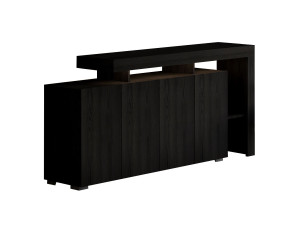 Beliz" wooden sideboard - 170 x 35 x 80 cm - Black wood