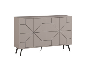 Dune" wooden sideboard - 123 x 35 x 62 cm - Light mocha brown