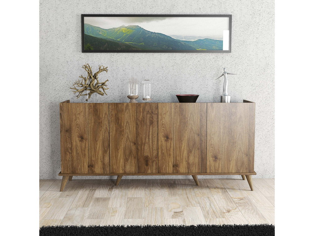 Elegante" wooden sideboard - 180 x 45 x 80 cm - Brown