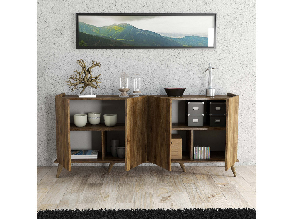 Elegante" wooden sideboard - 180 x 45 x 80 cm - Brown