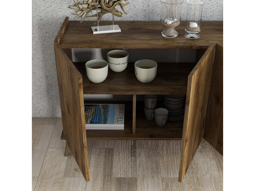 Elegante" wooden sideboard - 180 x 45 x 80 cm - Brown