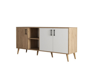Exxen" wooden sideboard - 180 x 45 x 80 cm - White