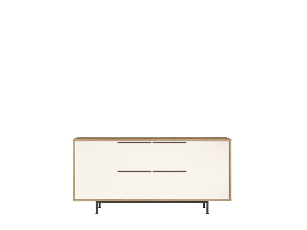 ON3-SW" wooden sideboard - 160 x 44 x 74 cm - White
