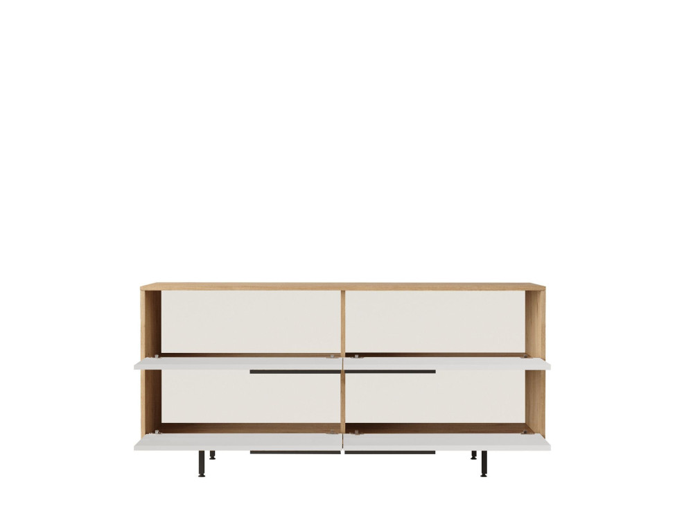 ON3-SW" wooden sideboard - 160 x 44 x 74 cm - White