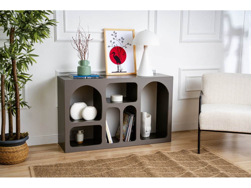 Liva 120" wooden sideboard - 120 x 37 x 74 cm - Anthracite grey