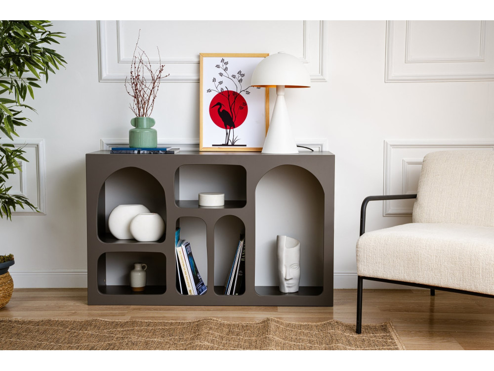 Liva 120" wooden sideboard - 120 x 37 x 74 cm - Anthracite grey
