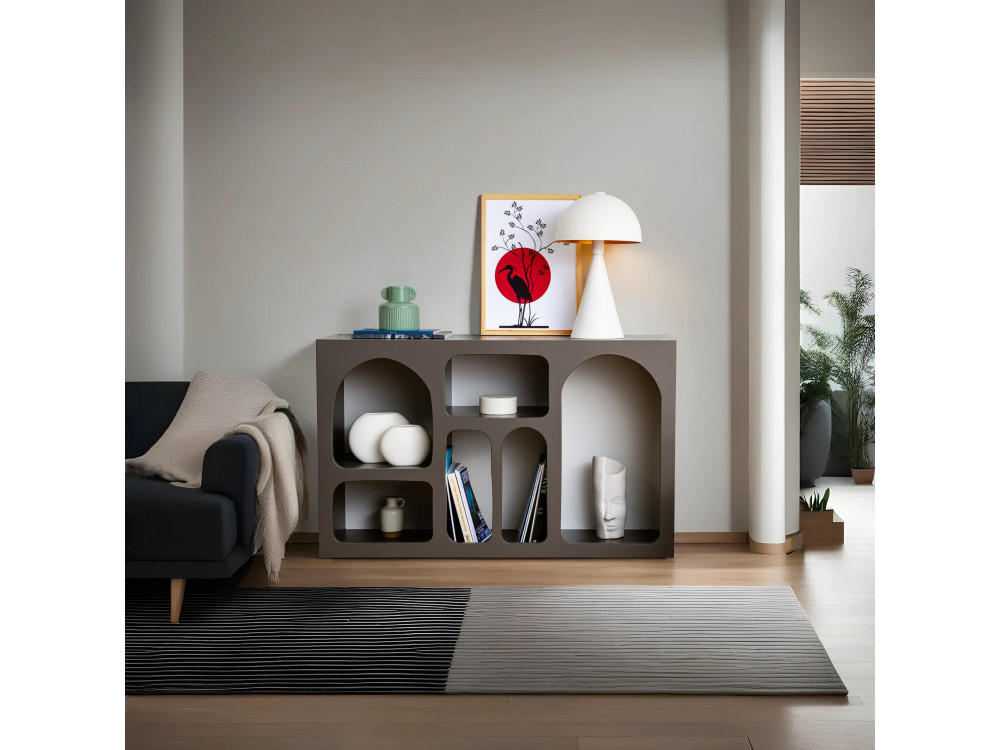 Liva 120" wooden sideboard - 120 x 37 x 74 cm - Anthracite grey