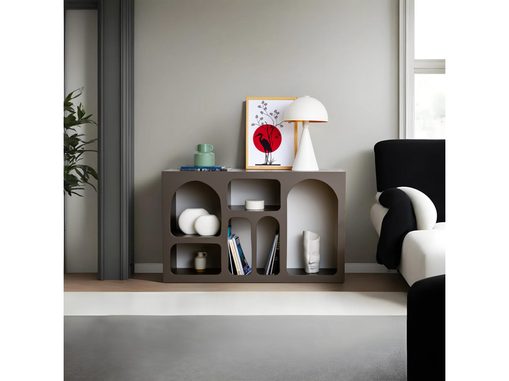 Liva 120" wooden sideboard - 120 x 37 x 74 cm - Anthracite grey