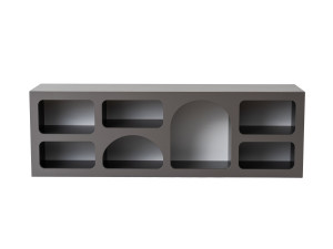Ferlis" wooden sideboard - 160 x 40 x 51 cm - Charcoal grey