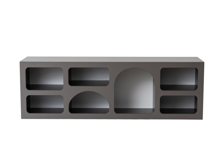 Ferlis" wooden sideboard - 160 x 40 x 51 cm - Charcoal grey