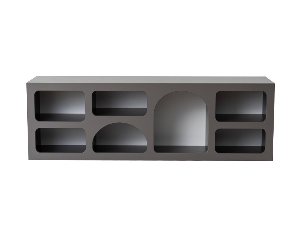 Ferlis" wooden sideboard - 160 x 40 x 51 cm - Charcoal grey