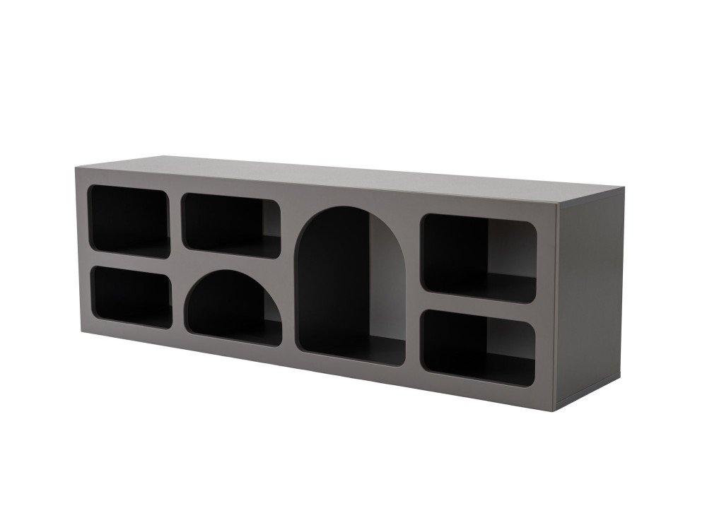 Ferlis" wooden sideboard - 160 x 40 x 51 cm - Charcoal grey