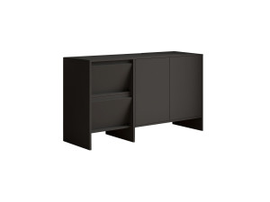 Laris 130" wooden sideboard - 130 x 44 x 82 cm - Charcoal grey