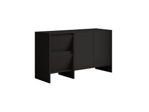Laris 130" wooden sideboard - 130 x 44 x 82 cm - Black