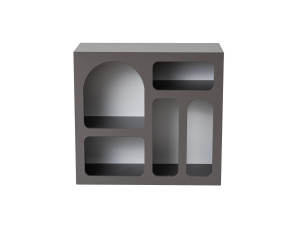 Lessa" wooden sideboard - 80 x 37 x 74 cm - Charcoal grey